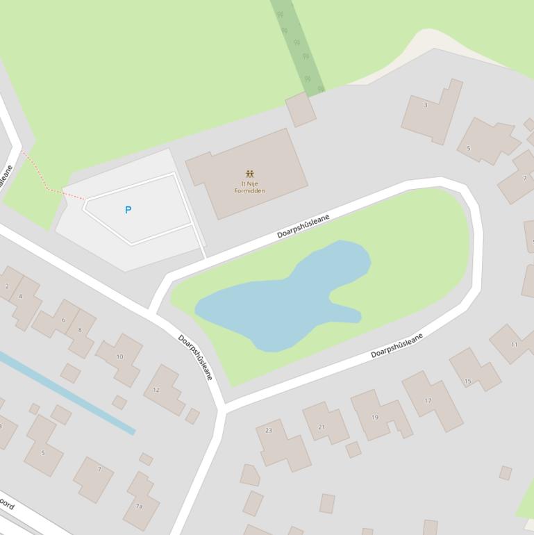 Kaart van  Doarpshûsleane.