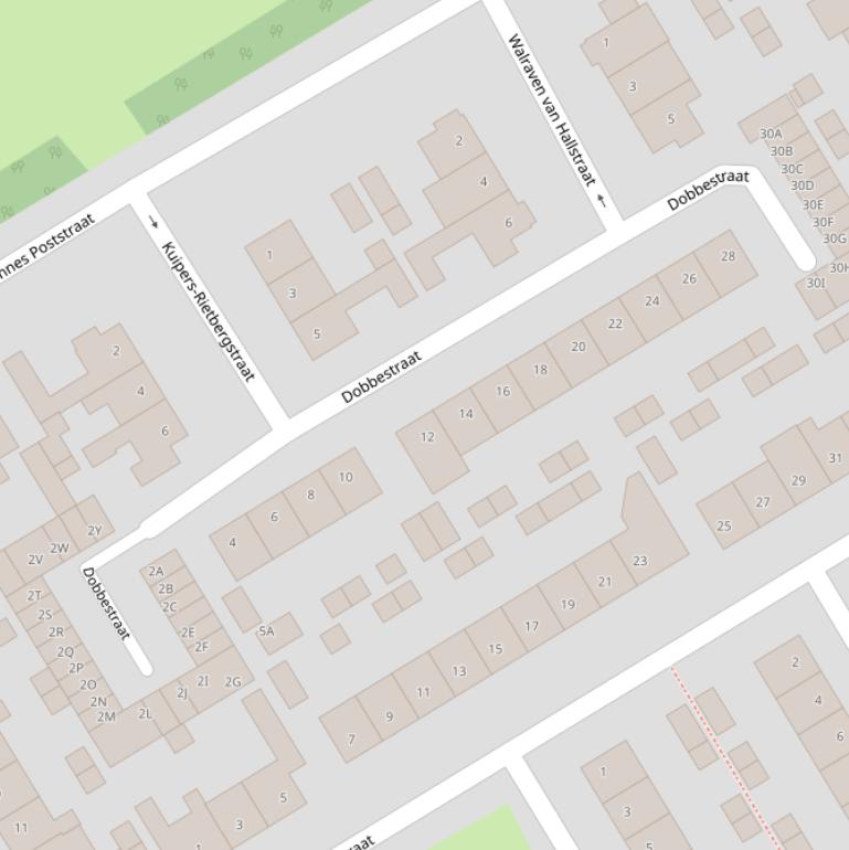 Kaart van de Dobbestraat.