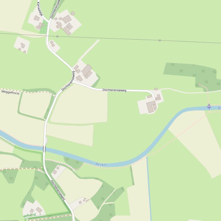 Kaart van de Dochterenseweg.