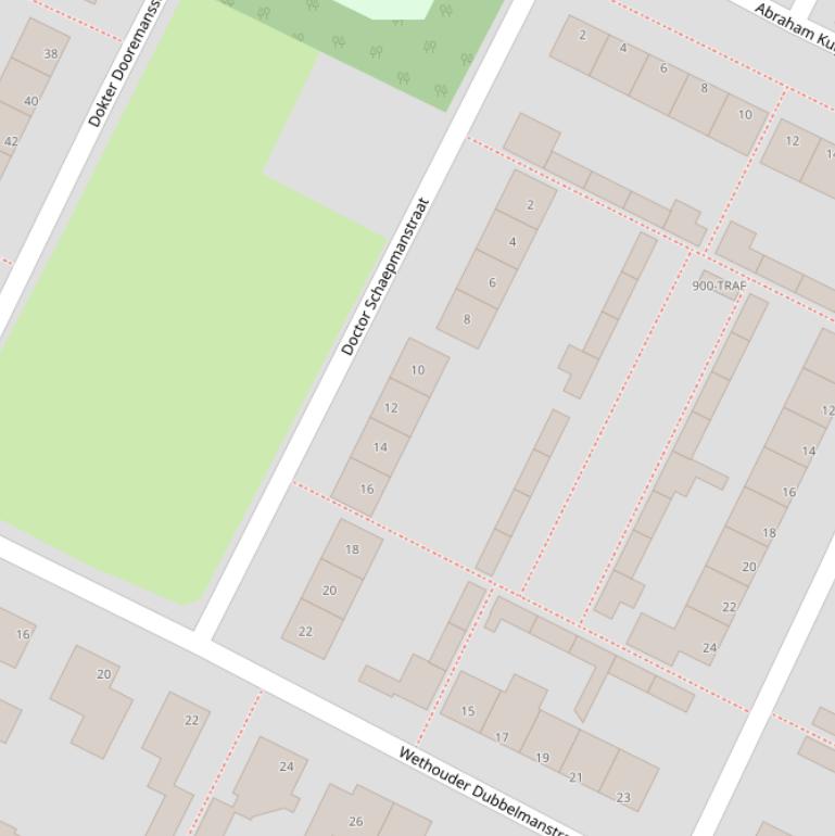 Kaart van de Doctor Schaepmanstraat.