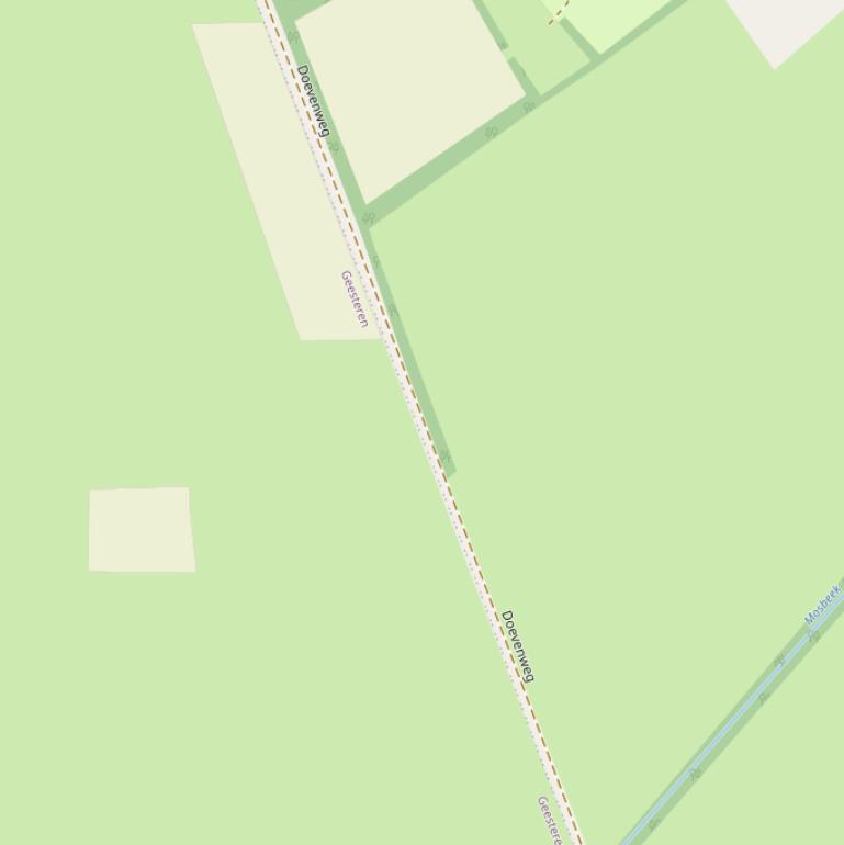 Kaart van de Doevenweg.