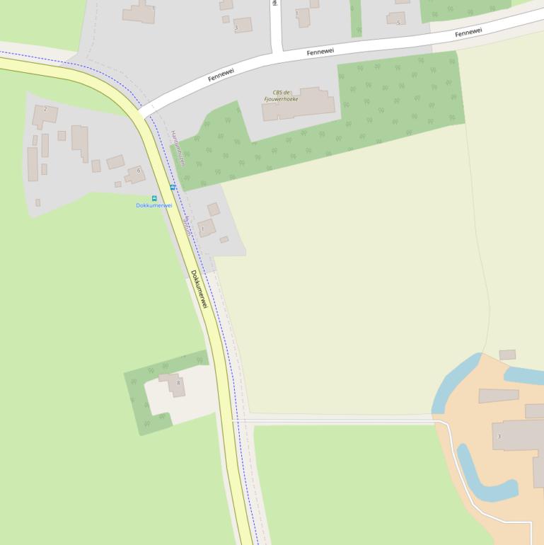 Kaart van  Dokkumerwei.