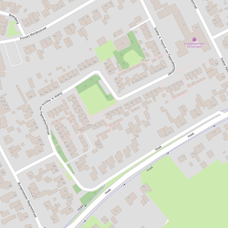 Kaart van de Dokter A.Hoynck van Papendrechtstraat.