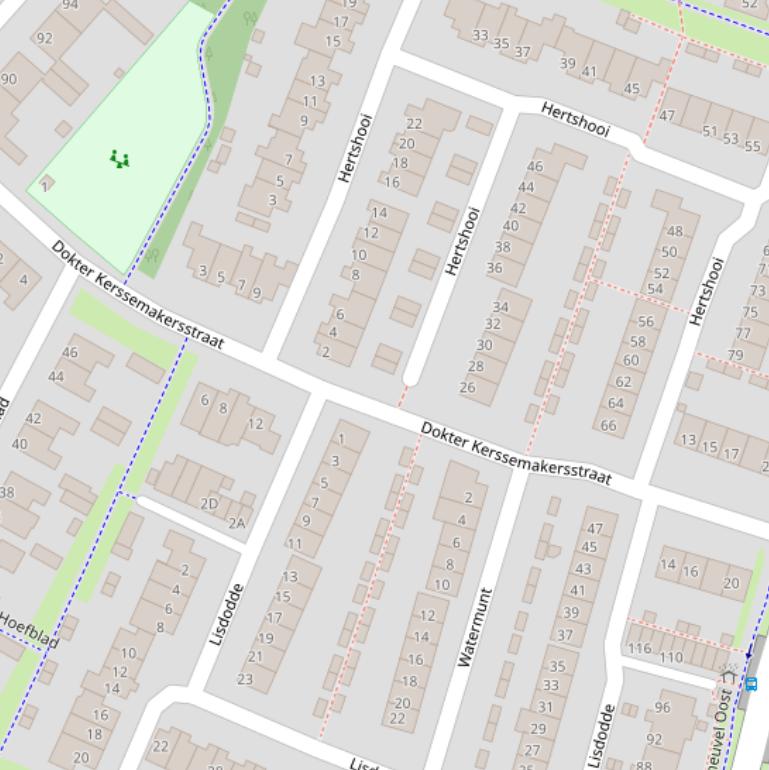 Kaart van de Dokter Kerssemakersstraat.