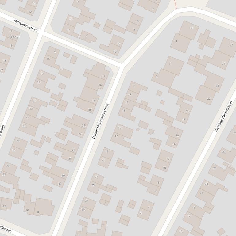 Kaart van de Dokter Meuwissenstraat.