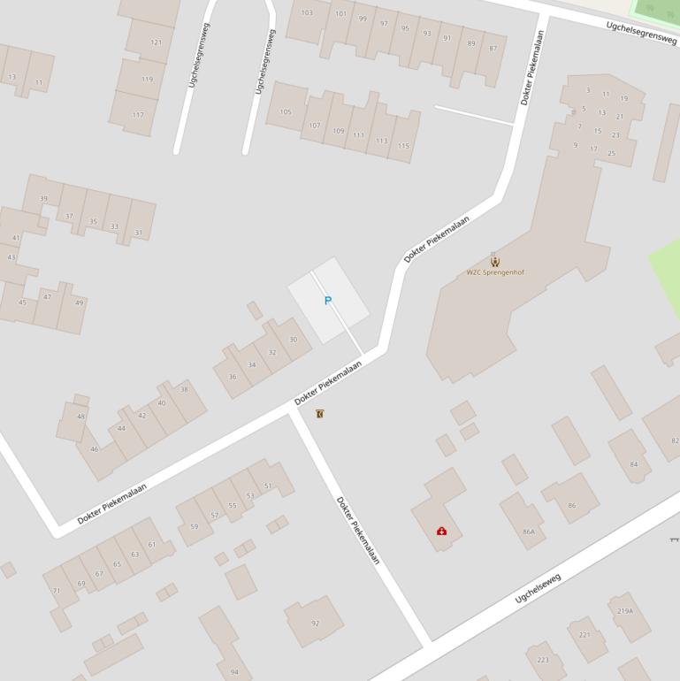 Kaart van de Dokter Piekemalaan.