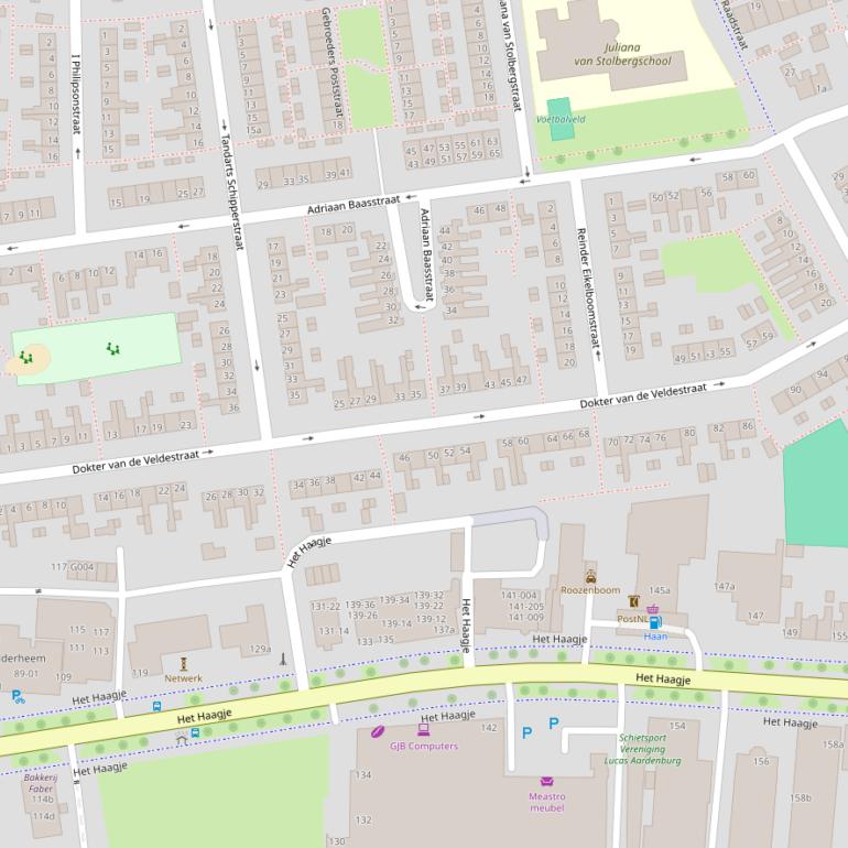 Kaart van  Dokter van de Veldestr.