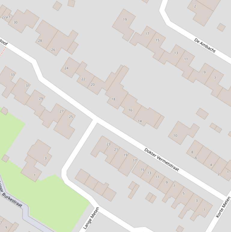 Kaart van de Dokter Vermetstraat.