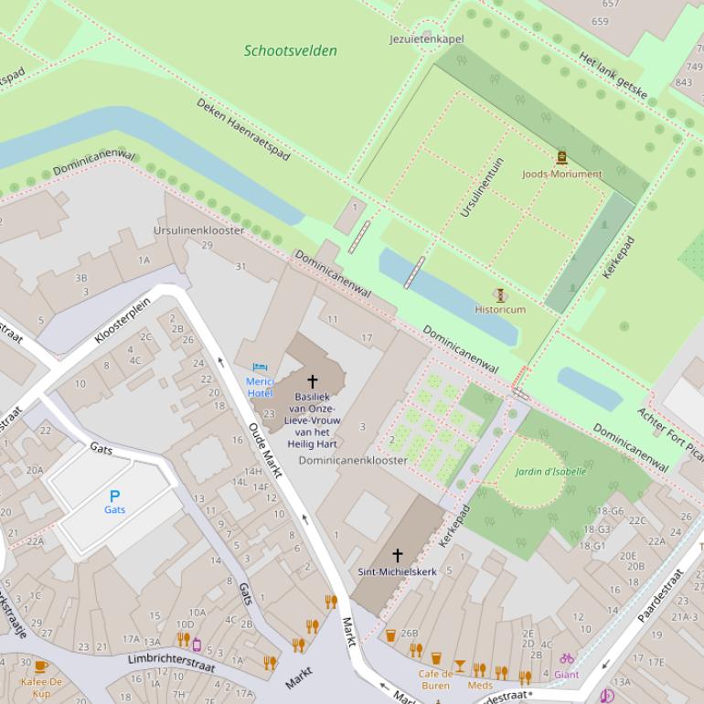 Kaart van  Dominicanenwal.