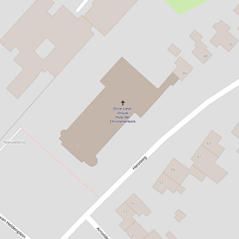 Kaart van de Don Boscostraat.