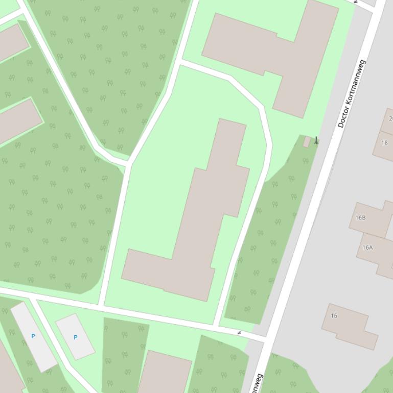 Kaart van de Donatuslaan.