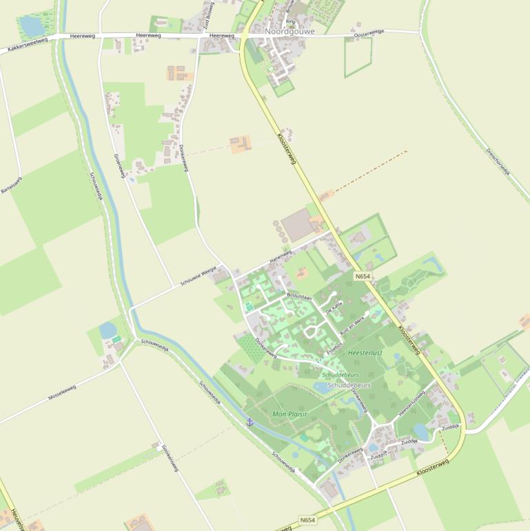 Kaart van de Donkereweg.