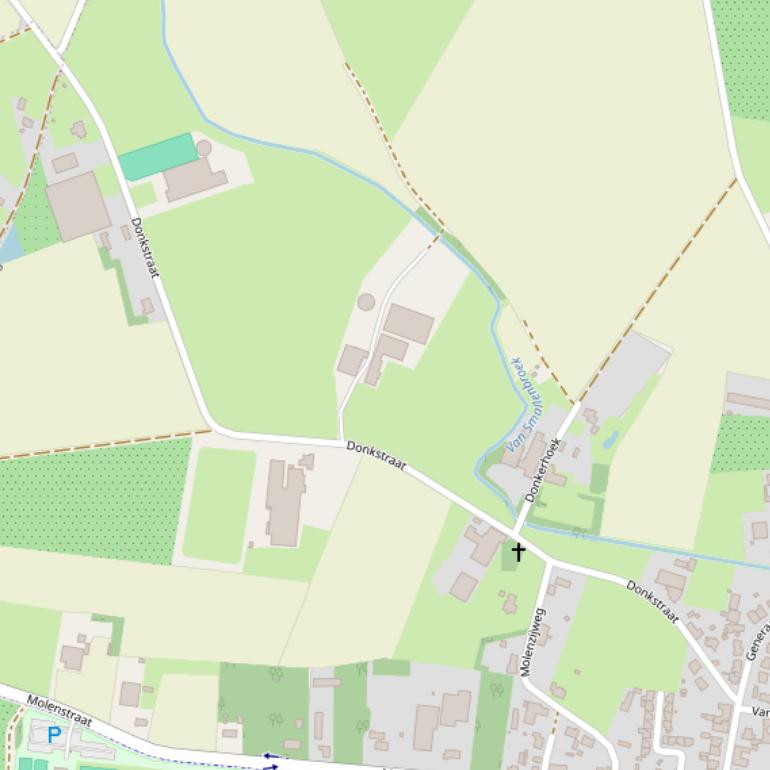 Kaart van de Donkstraat.