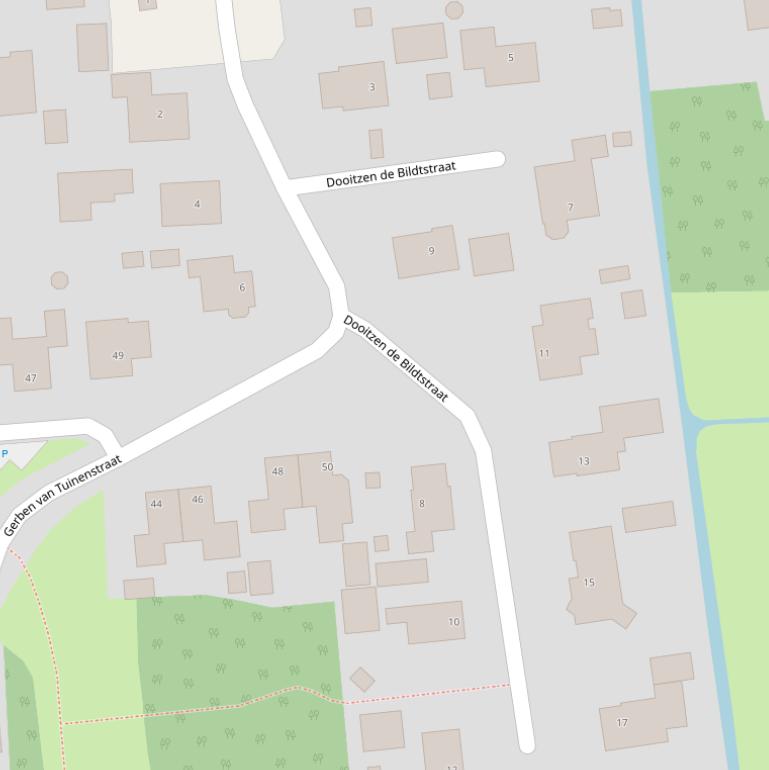 Kaart van  Dooitzen de Bildtstraat.