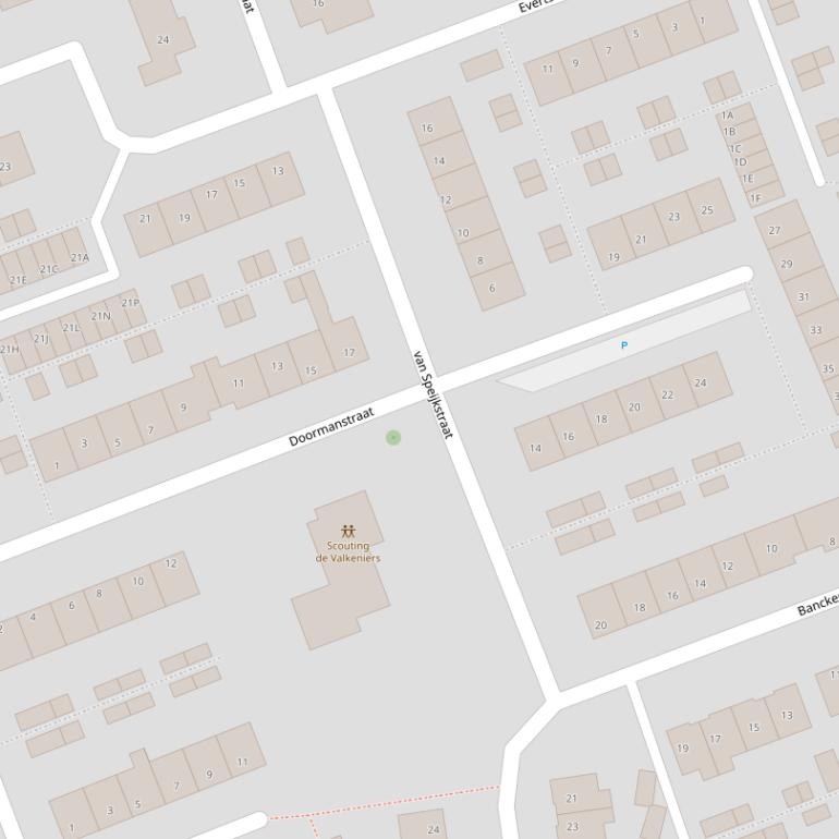 Kaart van de Doormanstraat.