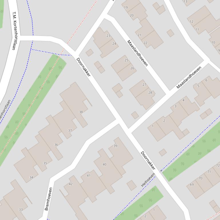 Kaart van  Doornakker.