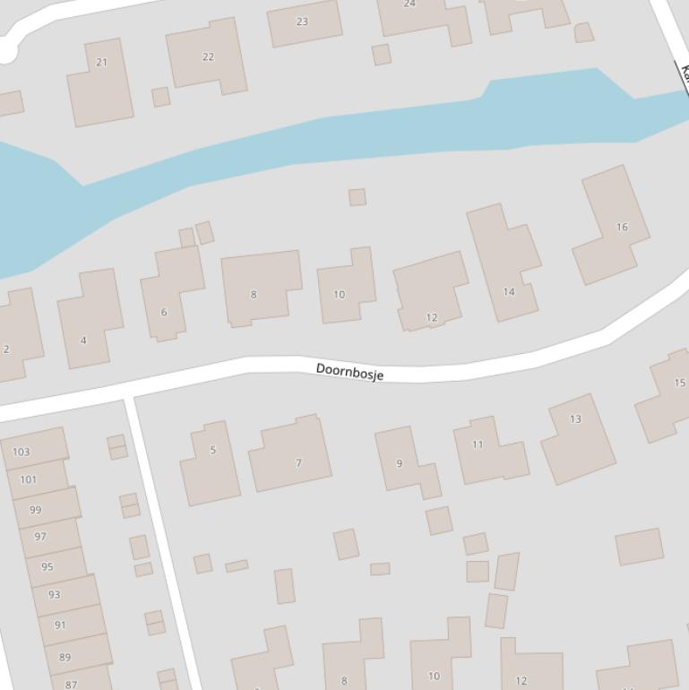 Kaart van  Doornbosje.