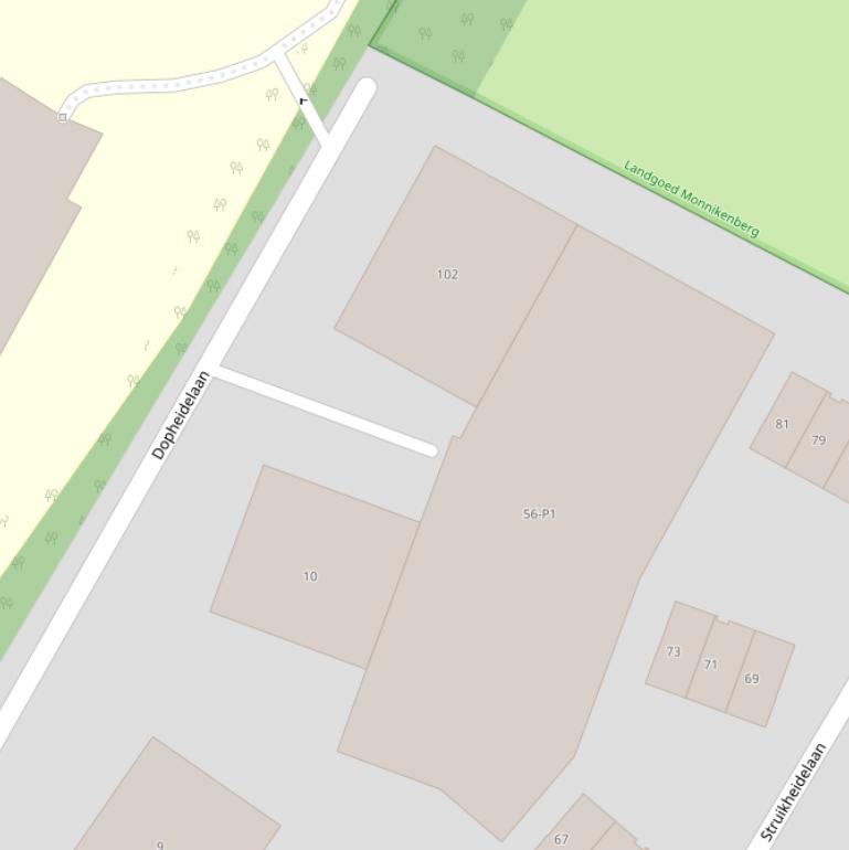 Kaart van de Dopheidelaan.