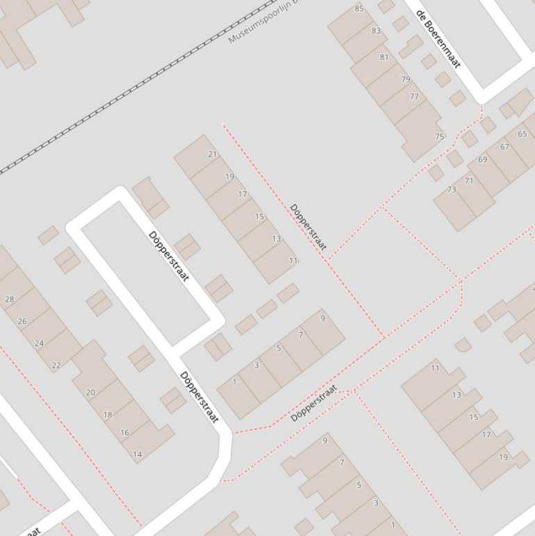 Kaart van de Döpperstraat.