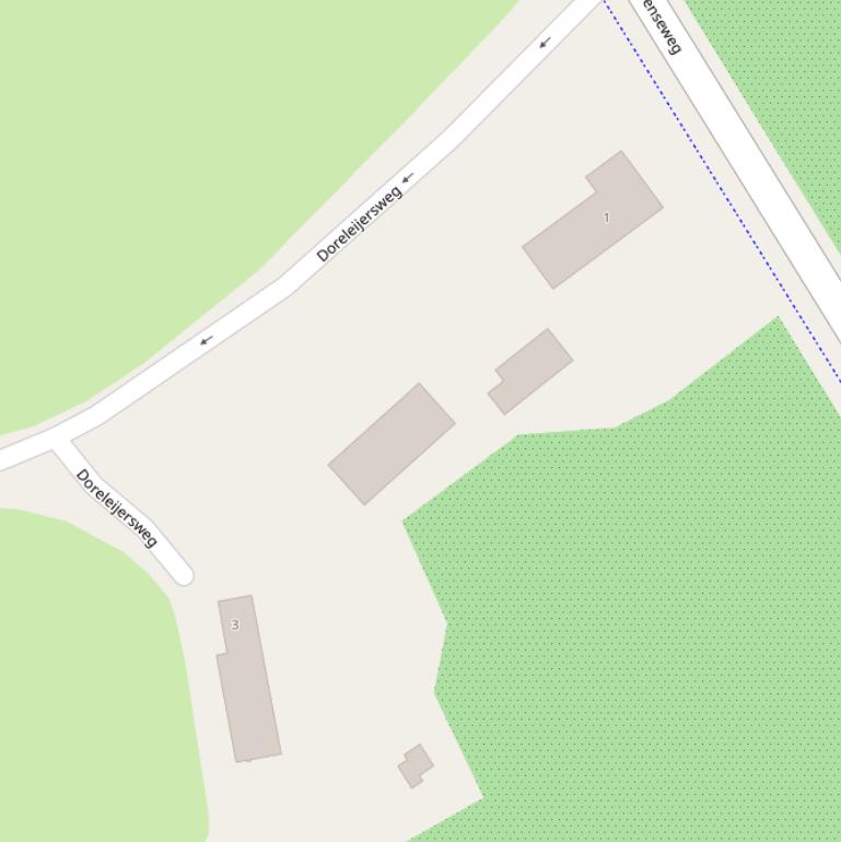 Kaart van de Doreleijersweg.