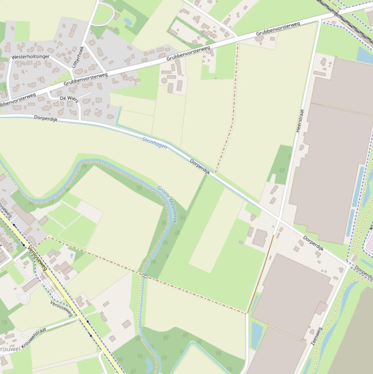 Kaart van de Dorperdijk.