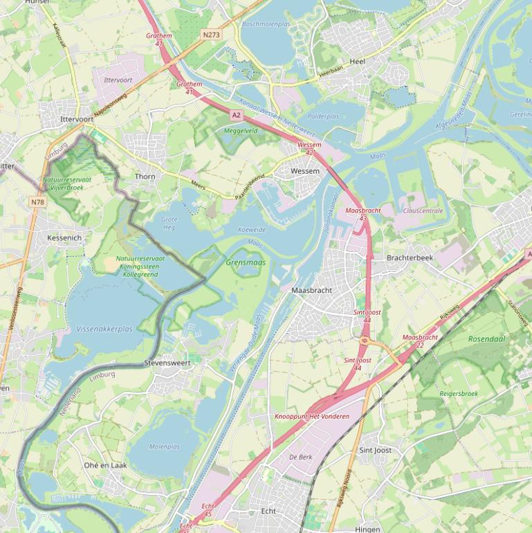 Kaart van de Dorpsstraat.