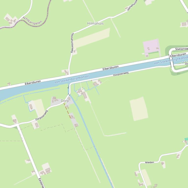 Kaart van de Dorpsterweg.