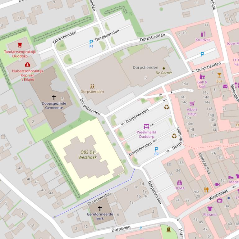 Kaart van  Dorpstienden.