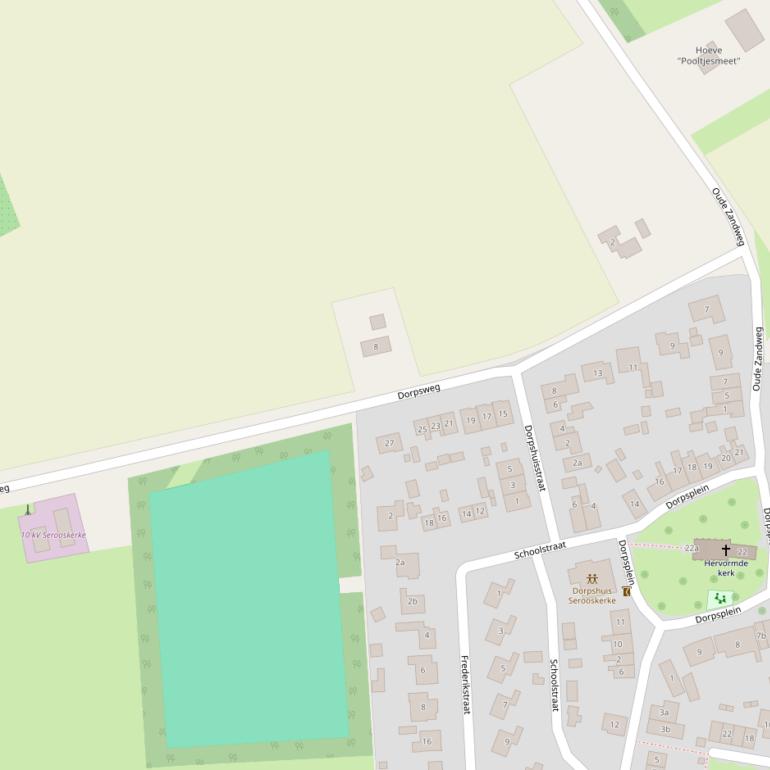 Kaart van de Dorpsweg.