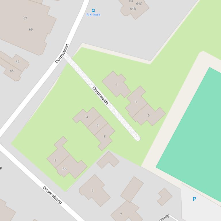 Kaart van de Dorpsweide.