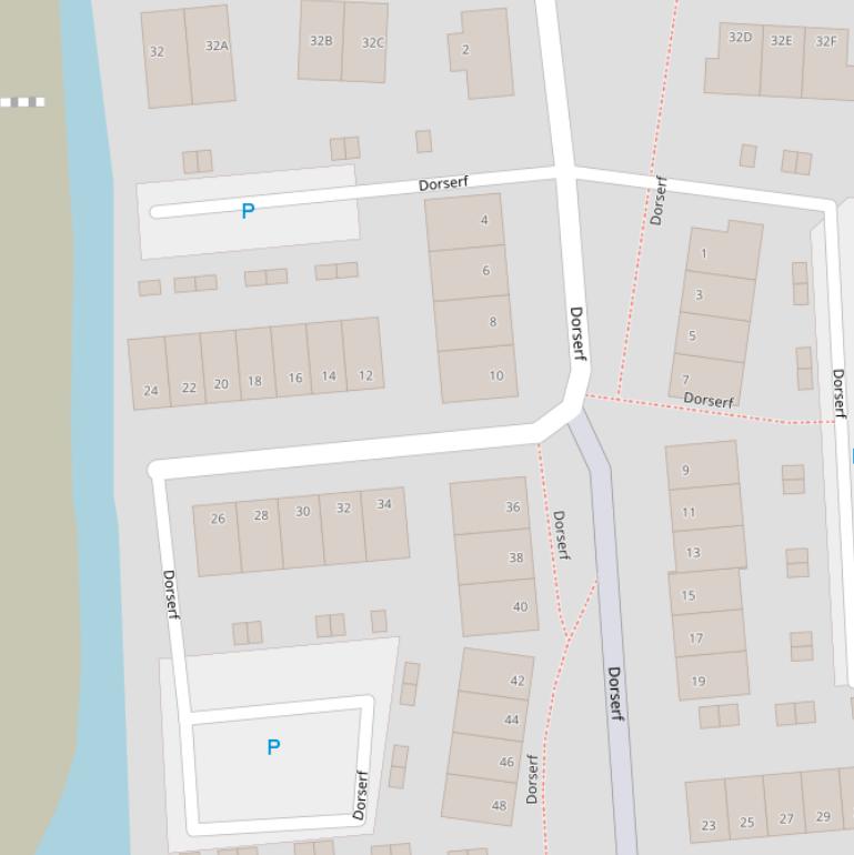 Kaart van het Dorserf.