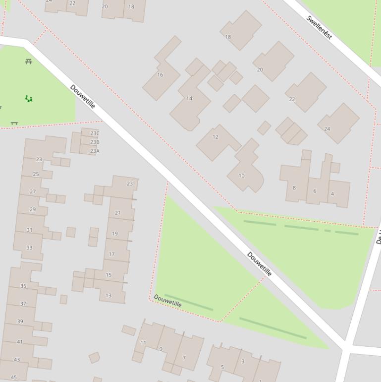 Kaart van  Douwetille.