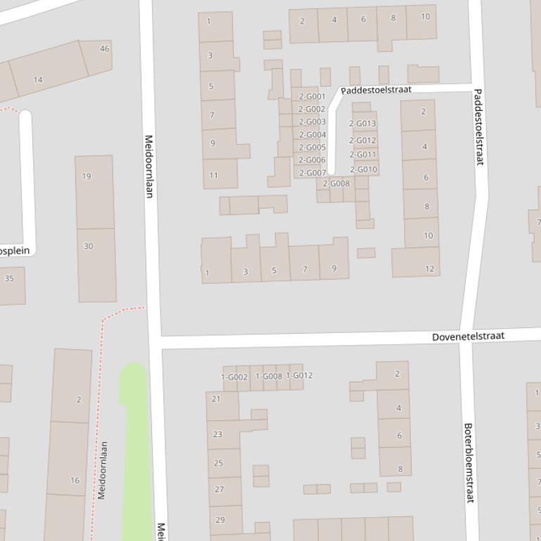 Kaart van de Dovenetelstraat.