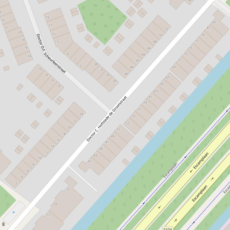 Kaart van  Dr. C. Hofstede de Grootstraat.