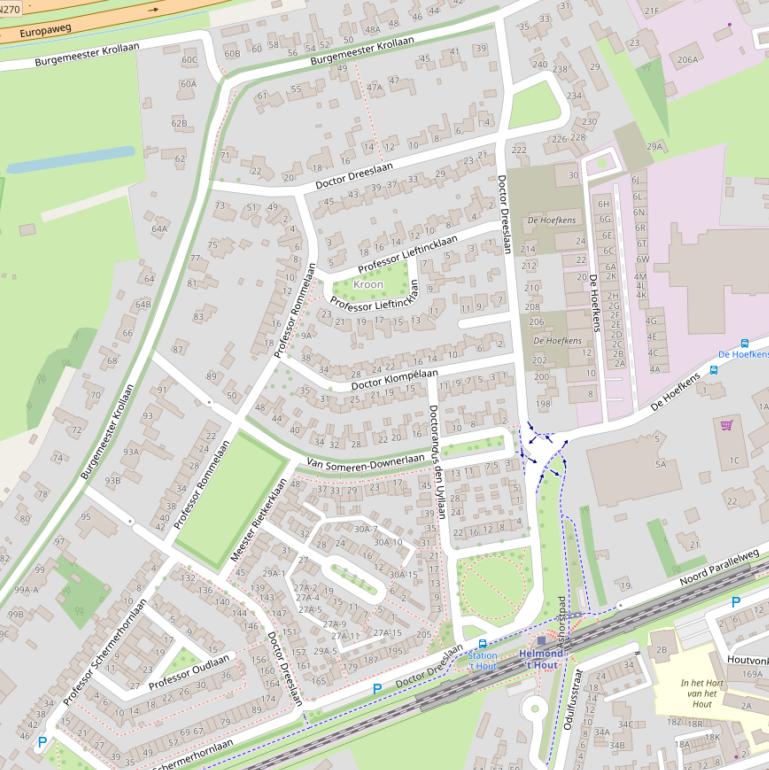 Kaart van de Dr. Dreeslaan.