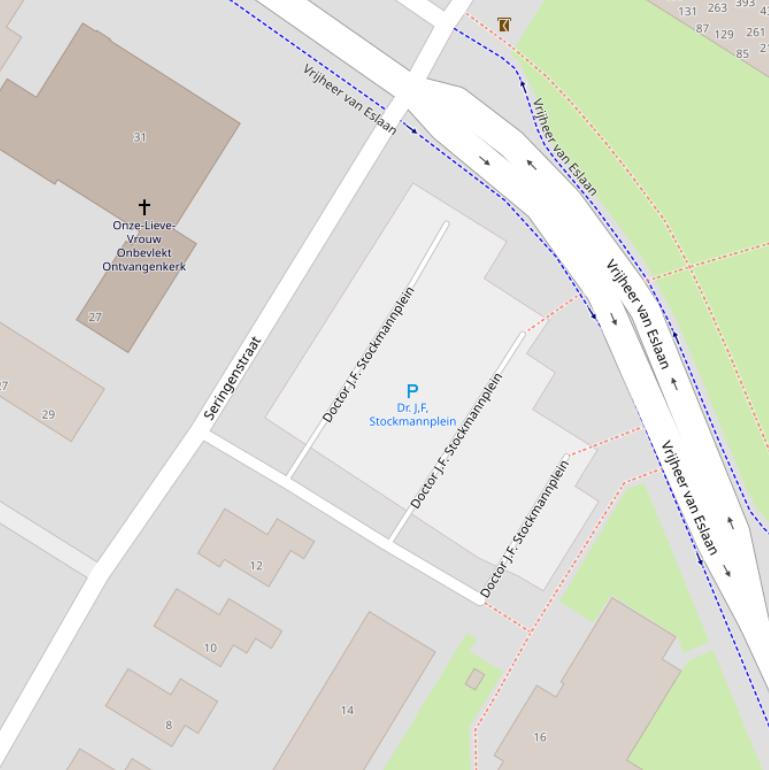 Kaart van het Dr. J.F. Stockmannplein.