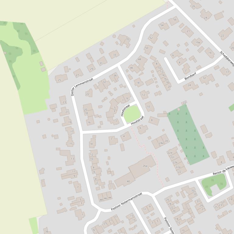 Kaart van de Dr. Lemmenstraat.