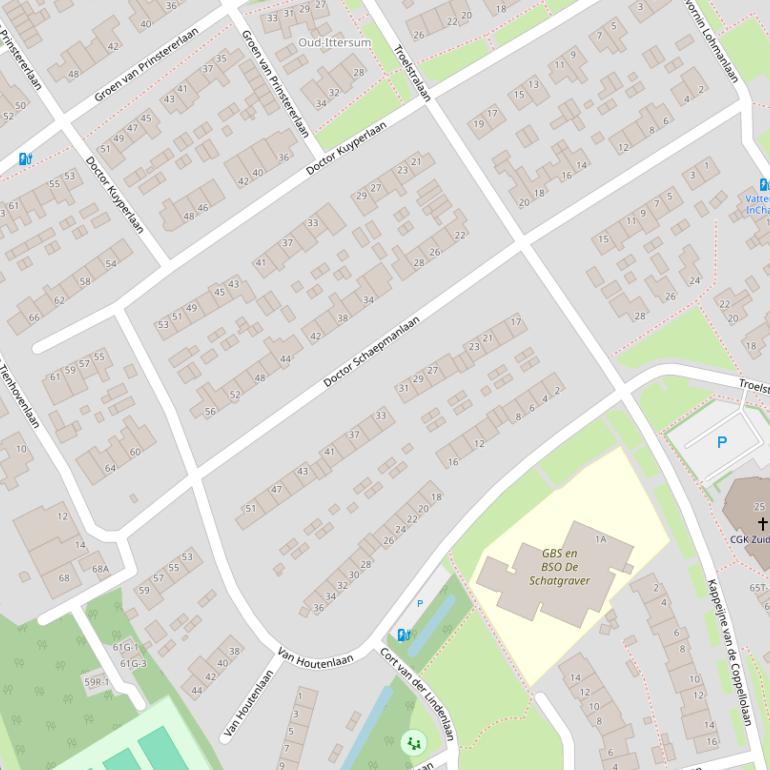 Kaart van de Dr. Schaepmanlaan.