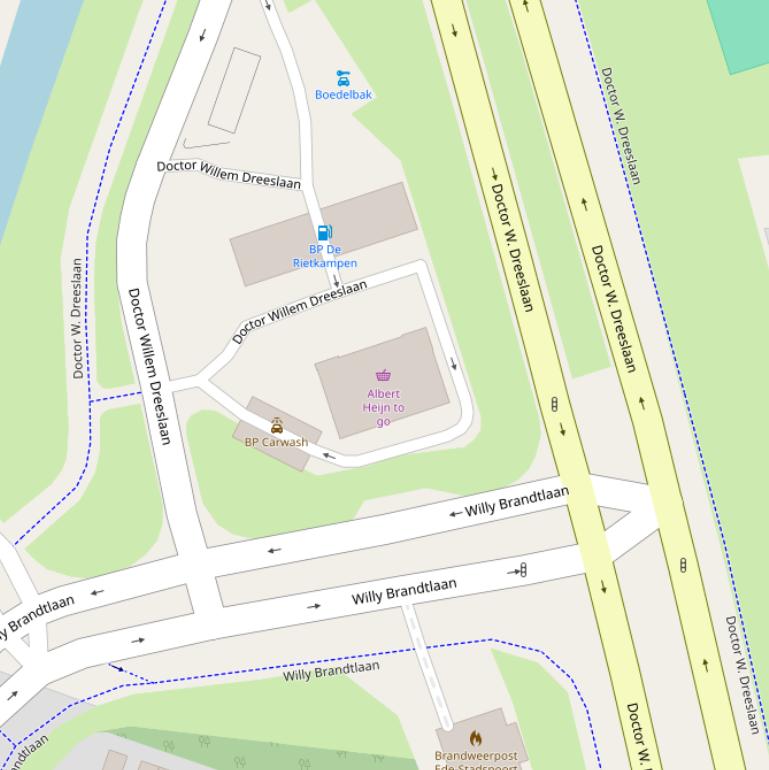 Kaart van de Dr. W. Dreeslaan.