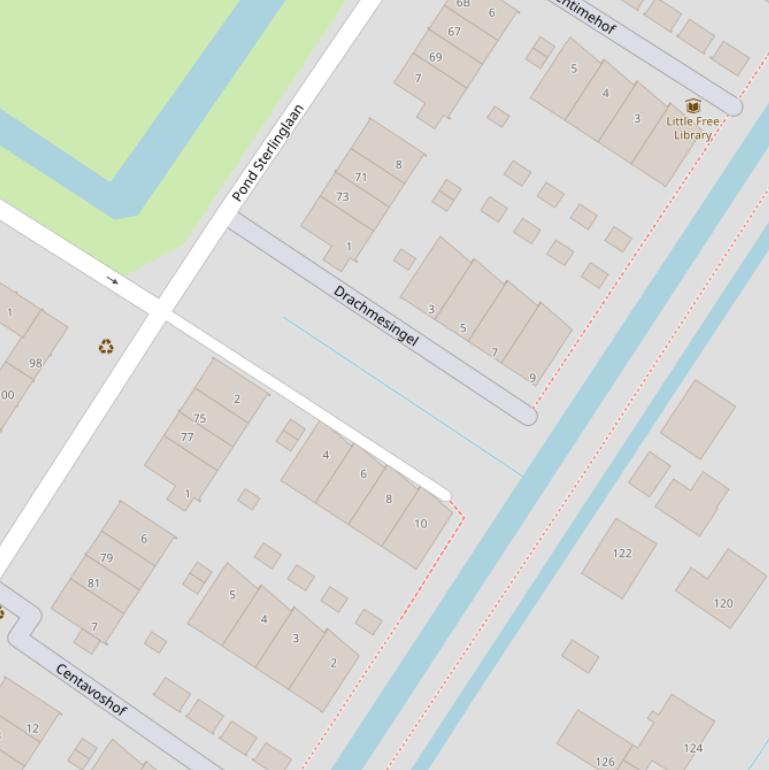 Kaart van de Drachmesingel.