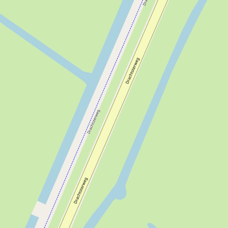 Kaart van de Drachsterweg.