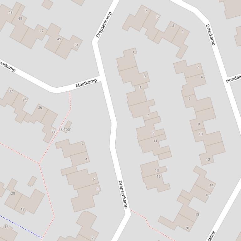 Kaart van  Drepsenkamp.