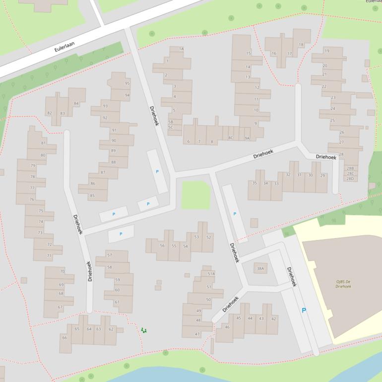 Kaart van  Driehoek.