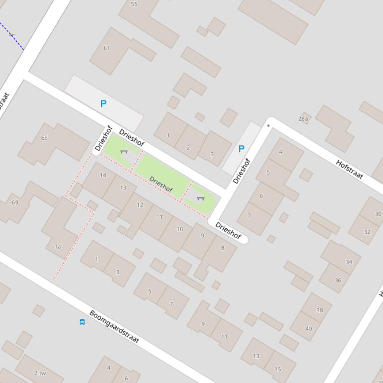 Kaart van de Drieshof.