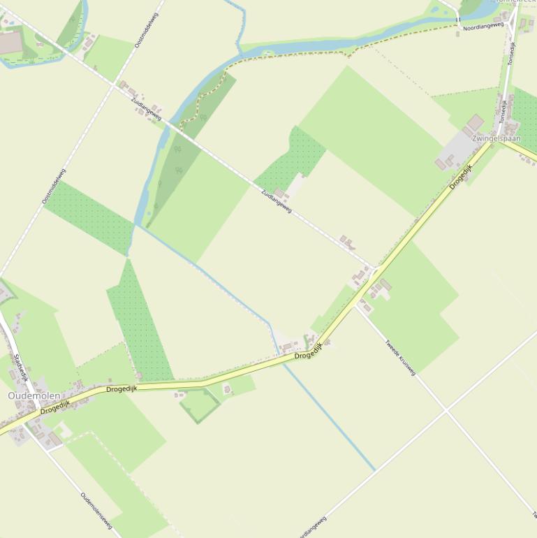 Kaart van de Drogedijk.