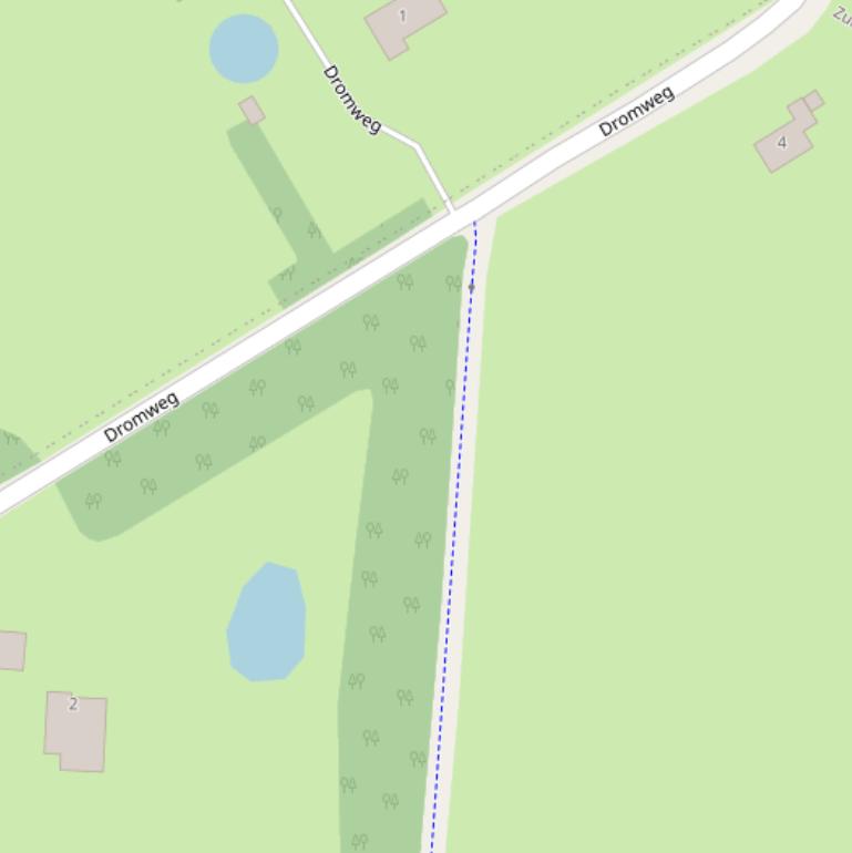 Kaart van de Dromweg.