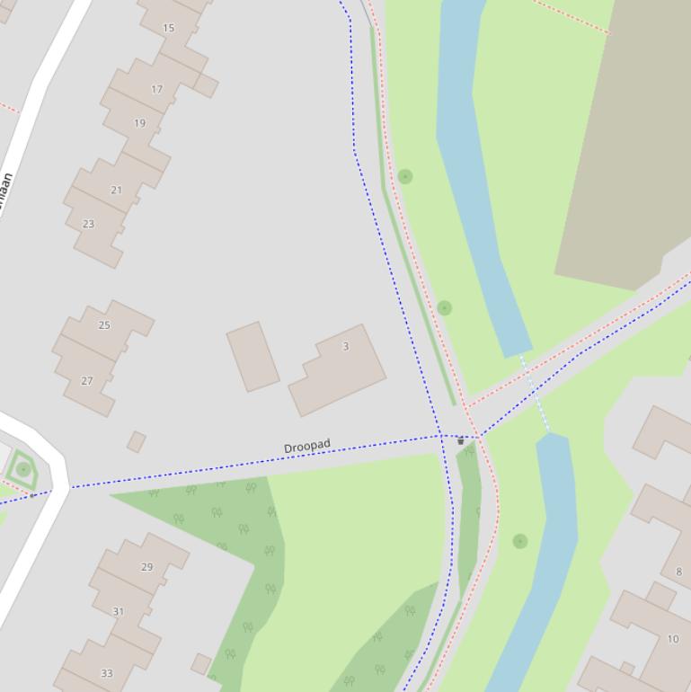 Kaart van het Droopad.