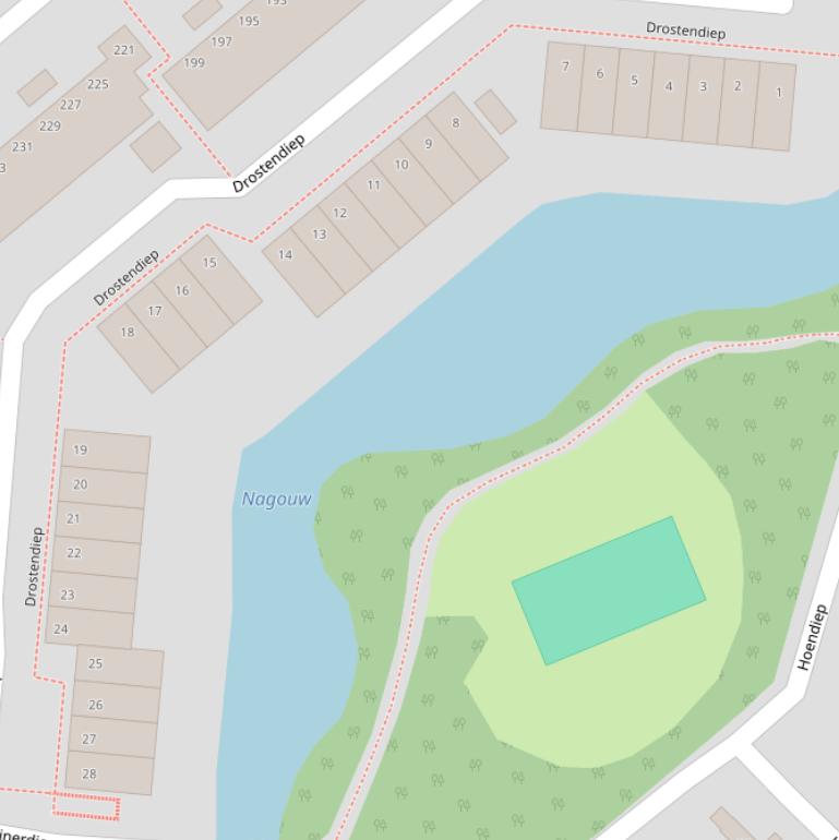 Kaart van  Drostendiep.