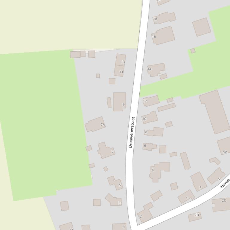 Kaart van de Drouwenerstraat.