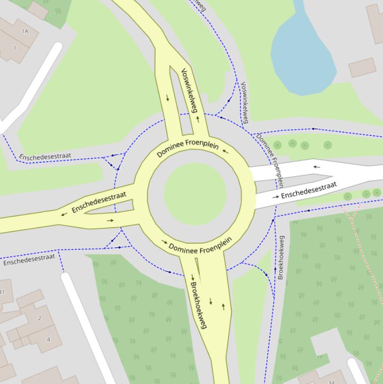 Kaart van het Ds Froenplein.